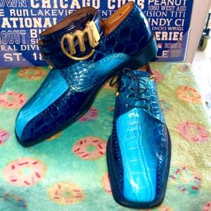 Matteo & Massimo Alligator Shoes SZ 10.5 and Mauri Alligator Belt SZ 34